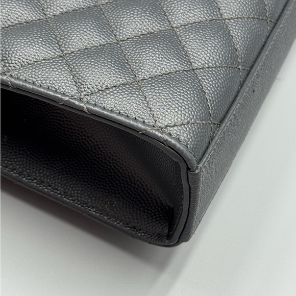 YSL Grey / Blue Medium triquilt flap bag - Picture 8 of 12